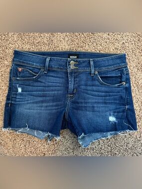 Hudson Blue Denim Croxley Mid High-Rise Double Button Jeans Size 28